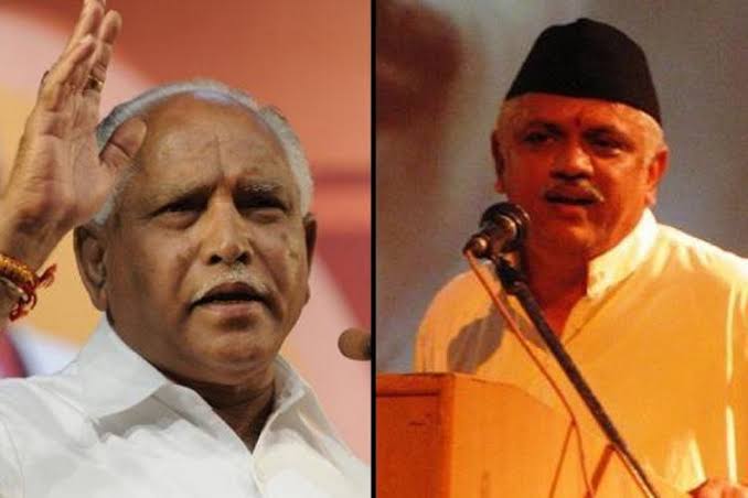 BJP National leaders urge B S Yediyurappa and B. L. Santosh to resolve growing factionalism in Karnataka